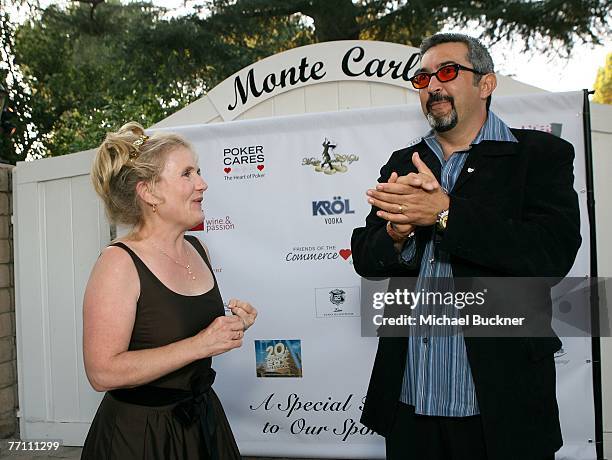 Nancy Cartwright and director Jon Cassar attend the Monte Carlo Night benefiting Devonshire PALS at a private residence on September 29, 2007 in Los...