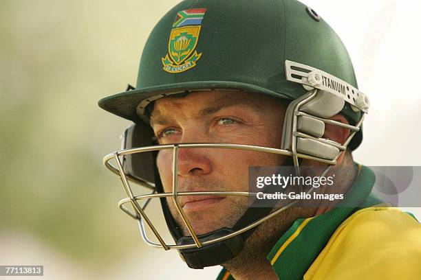 Jacques Kallis during South African practice held at the National Stadium on September 30, 2007 in Karachi, Pakistan.