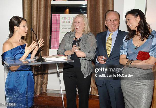 Jessica Seinfeild, Jane Friedman,Wendi Murdoch and Wendi Murdoch attend the Launch Party for Jessica Seinfeild's book "Deceptively Delicious" hosted...