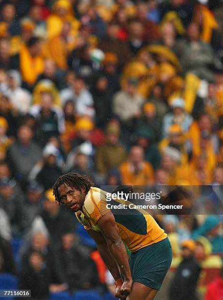 Lote Tuqiri of Australia looks on during the IRB Rugby World Cup Pool B match between Australia and Canada at Stade Chaban-Delmas September 29, 2007...