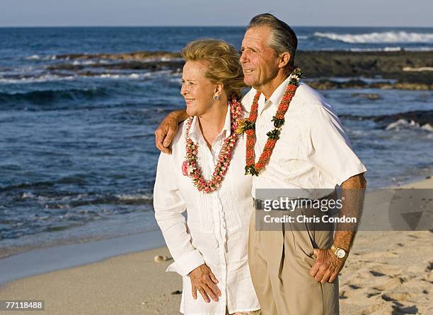 Gary Player and Vivienne Player celebrate their 50th wedding anniversary during the first round of the 2007 MasterCard Championship at Hualalai held...