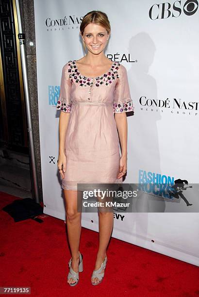 Mischa Barton, wearing Burberry Prorsum dress and shoes