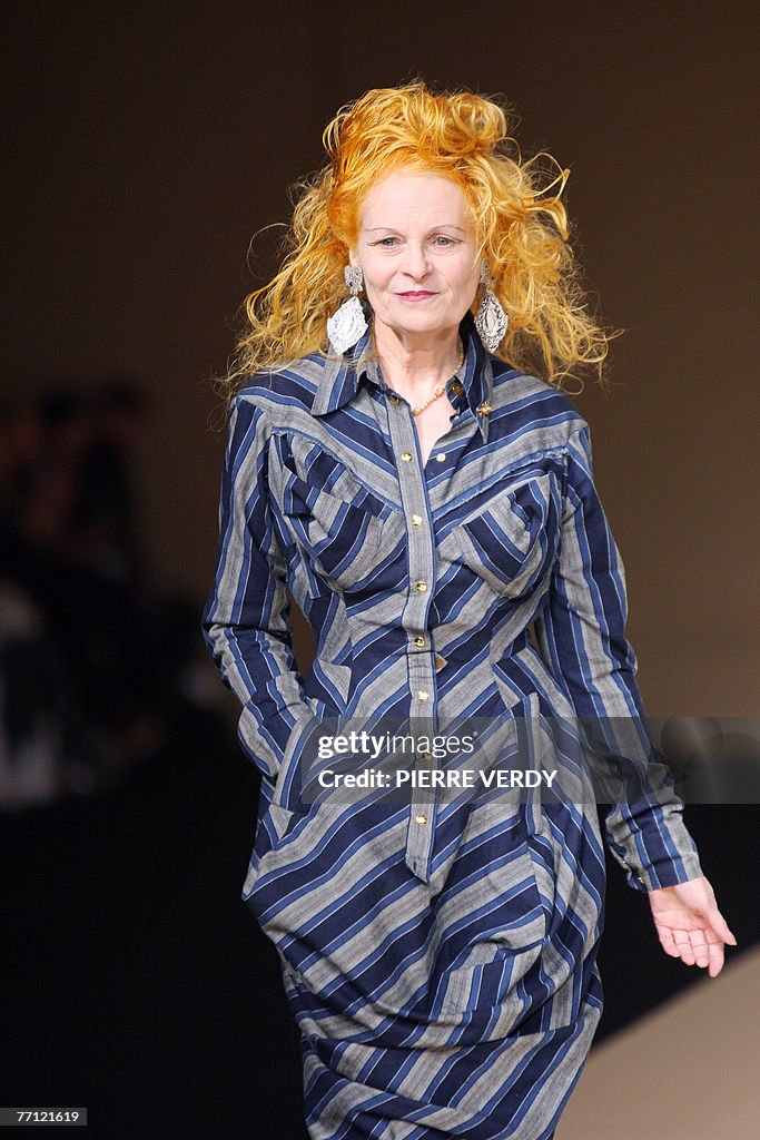 British designer Vivienne Westwood ackno