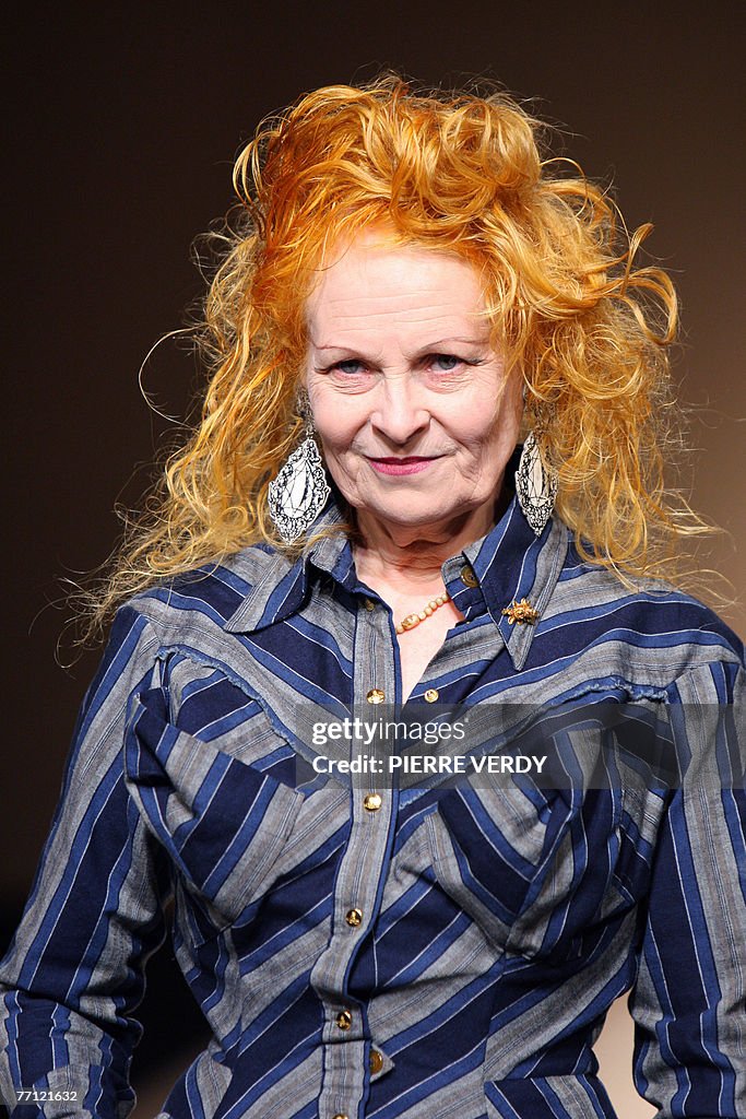 British designer Vivienne Westwood ackno