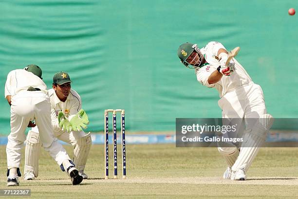 Jacques Kallis in action during day one of the first Test match series between Pakistan and South Africa on October 1, 2007 held at the National...