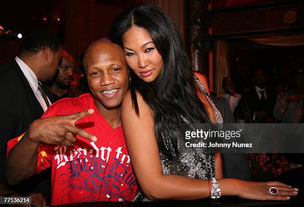 Zab Judah and Kimora Lee Simmons attends Kimora Lee Simmons Hosts "50 & Fabulous" Surprise Birthday Party for Russell Simmons on September 30, 2007...