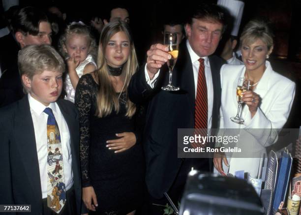 Eric Trump, Donald Trump Jr., Tiffany Trump, Ivanka Trump, Donald Trump, and Marla Maples