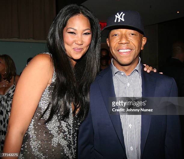 Kimora Lee Simmons and Russell Simmons attends Kimora Lee Simmons Hosts "50 & Fabulous" Surprise Birthday Party for Russell Simmons on September 30,...