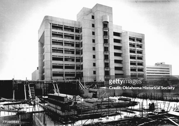The construction site of the new Alfred P. Murrah federal office building at Northwest 4th and Robinson, which was deserted when workers walked off...