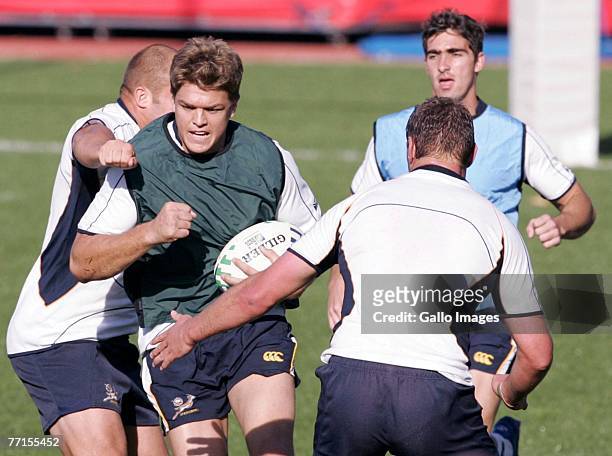 Juan Smith during the South Africa training session at the Stade Jean Bouin on October 2, 2007 in Marseille, France