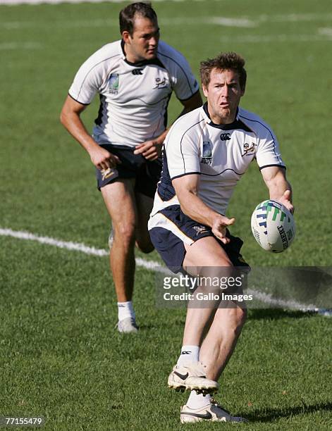 Butch James during the South Africa training session at the Stade Jean Bouin on October 2, 2007 in Marseille, France