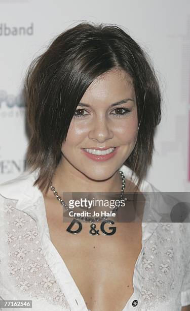 Imogen Thomas arrives at the BT Digital Music Awards at the Roundhouse on October 2, 2007 in London, England