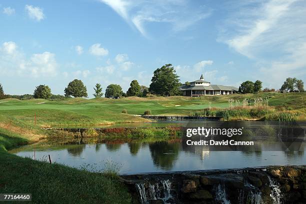 The par 5 18th hole at Valhalla Golf Club, venue for the 2008 Ryder Cup Matches, on October 2, 2007 in Louisville, Kentucky.