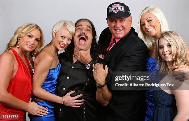 Personalities Flower Tucci, Brooke Taylor, Ron Jeremy, Dennis Hof, Bunny Love, and Sunny Lane pose for a portrait during the 2007 Fox Reality Channel...
