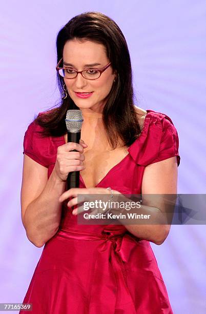 Host Kennedy speaks onstage during the 2007 Fox Reality Channel Really Awards held at Boulevard 3 on October 2, 2007 in Hollywood, California.