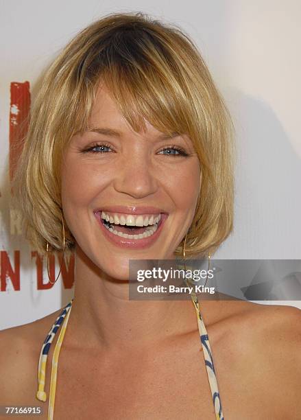 Actress Ashley Scott attends the "Jericho" First Season DVD launch party held at Crimson Hollywood on October 2, 2007 in Hollywood, California.