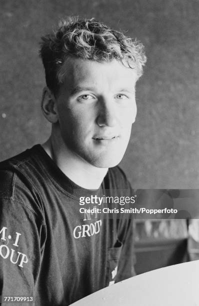 British rower Matthew Pinsent in England on 6th May 1991. Matthew Pinsent would go on to win four Olympic gold medals during his rowing career.