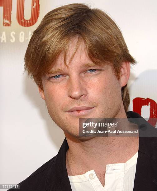 Actor Brad Beyer arrives at the Jericho first season DVD launch party held at Crimson on October 2nd, 2007 in Hollywood, California.