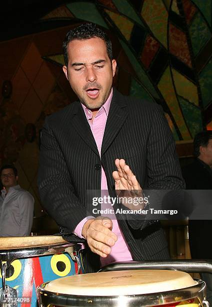 Television personality Carlos Calderon poses during the Selecciones Generation Latino event at Bongos Cuban Cafe on October 3, 2007 in Miami, Florida.