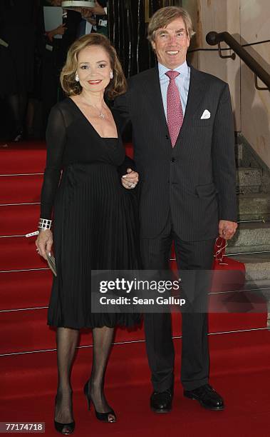 Socialite Ann-Katrin Bauknecht and Prince Leopold of Bavaria attend the 2007 Quadriga Awards for outstanding contributions to society and world...