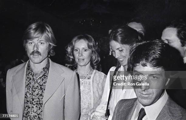 Robert Redford, Lola Redford, Anne Hoffman and Dustin Hoffman
