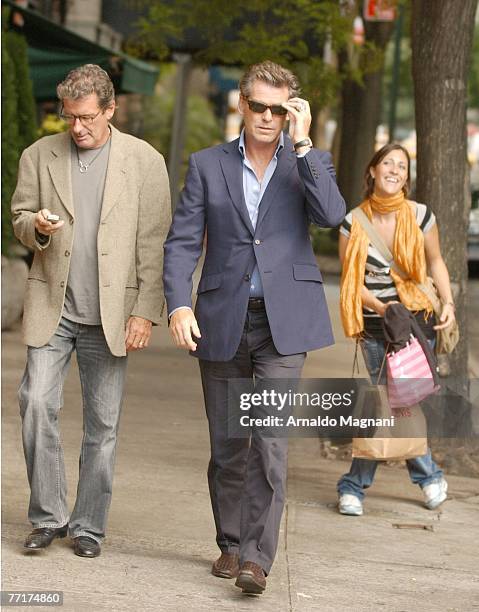 Pierce Brosnan is seen as he leaves Le Bilboquet restaurant after lunch October 3, 2007 in New York City.