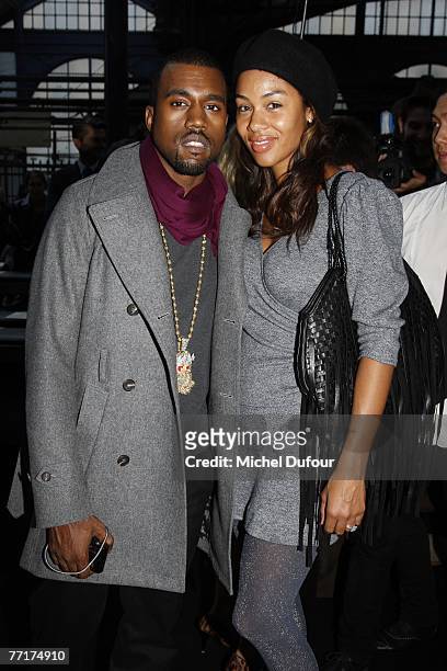 Rapper Kanye West and his fiance Alexis Phifer arrives the Givenchy fashion show, during the Spring/Summer 2008 ready-to-wear collection show at...
