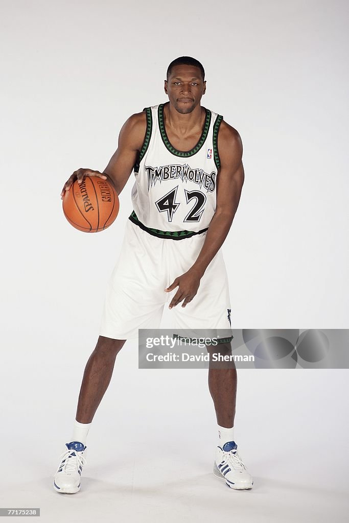 T Ratliff Theo Ratliff of the Minnesota Timberwolves poses for a portrait... News ...