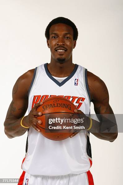 Gerald Wallace of the Charlotte Bobcats poses for a portrait during ...