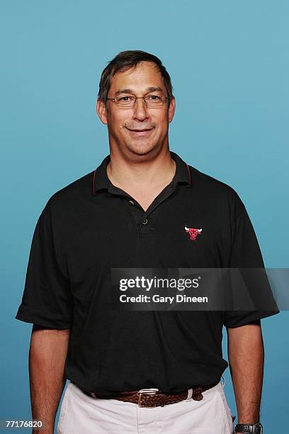 Athletic trainer Fred Tedeschi of the Chicago Bulls poses for a portrait during NBA Media Day at the Sheri L. Berto Center on October 1, 2007 in...