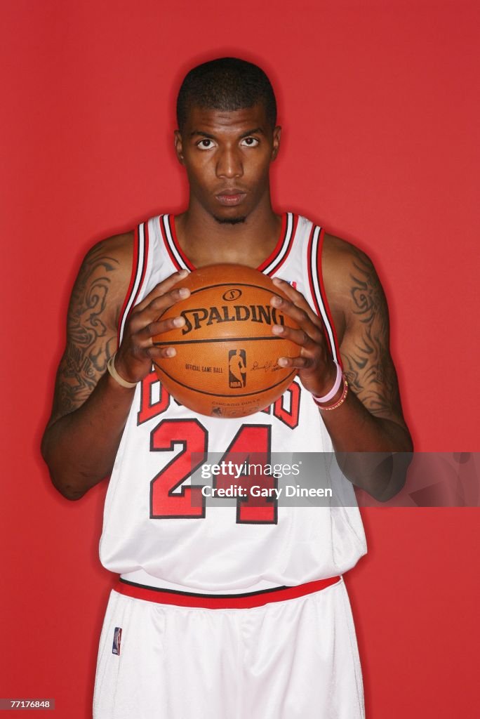 Tyrus Thomas Tyrus Thomas of the Chicago Bulls poses for a portrait during NBA ...