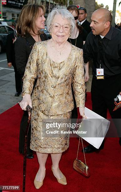 Patricia Hitchcock O'Connell arrives at AFI's 40th Anniversary celebration presented by Target held at Arclight Cinemas on October 3, 2007 in...