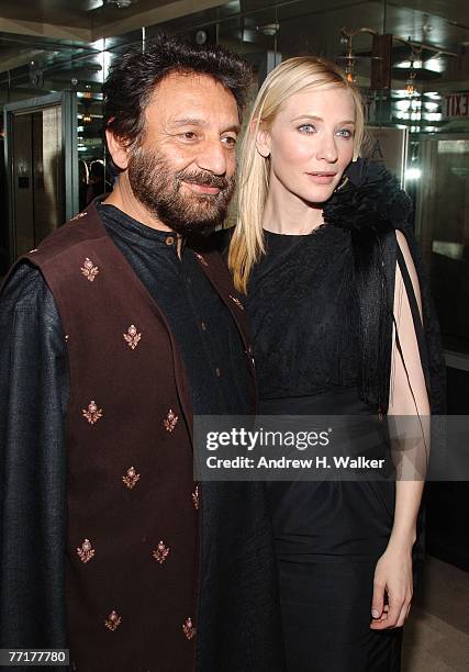 Director Shekhar Kapur and actress Cate Blanchett attend a special screening afterparty for "Elizabeth: The Golden Age" hosted by The Cinema Society...