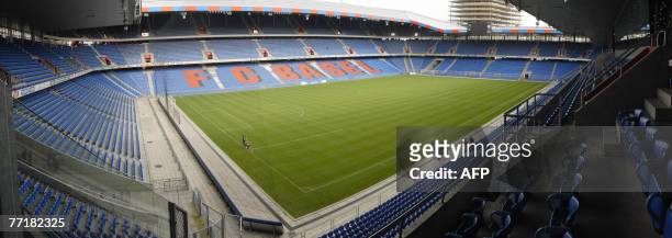General view taken 04 October 2007 in Basel of the St Jakob Park stadium that will host the Euro 2008 football championships final. AFP-PHOTO...