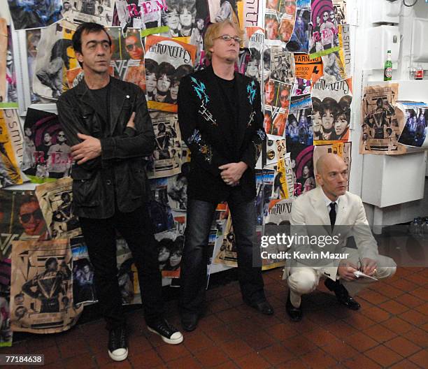 Bill Berry, Mike Mills and Michael Stipe of R.E.M., inductees *EXCLUSIVE*