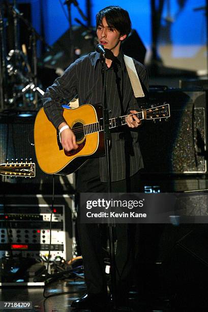 Dhani Harrison, son of inductee George Harrison