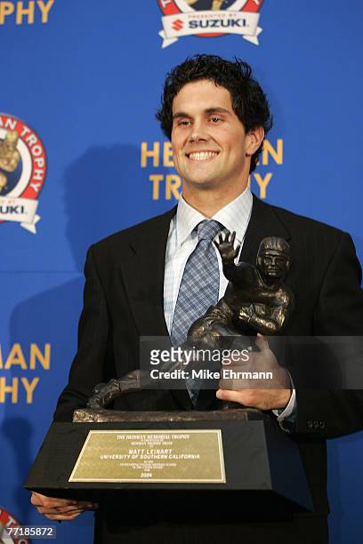 Matt Leinart from the University of Southern California during the 2004 Heisman Trophy presentation at the New York Hilton in New York City, New York...