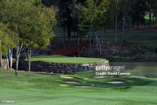 The par 4, 13th hole at Valhalla Golf Club venue for the 2008 Ryder Cup Matches, on October 2, 2007 in Louisville, Kentucky