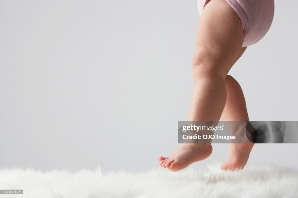 A baby's legs