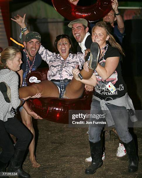 Jade Goody in the Virgin Mobile Louder Lounge at the V Festival