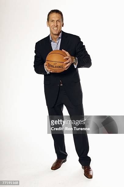 Bryan Colangelo President and General Manager of the Toronto Raptors poses for a portrait during NBA Media Day on September 28, 2007 at the Air...