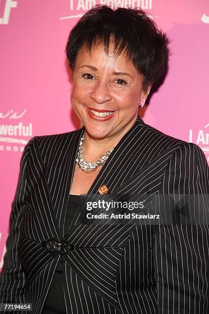 Salamander Hospitality CEO Sheila Johnson attends SELF Magazine's celebration for cover model and CARE ambassador Sarah Michelle Gellar held at...