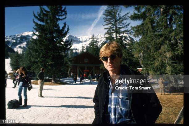 Robert Redford poses for a picture at the Sundance Film Festival January 21, 1994 in Salt Lake City, Utah. Redford is master of ceremony at the...