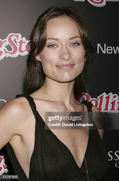 Actress Olivia Wilde attends Rolling Stone Magazine's "Hot List" party at Crimson on October 4, 2007 in Hollywood, California.