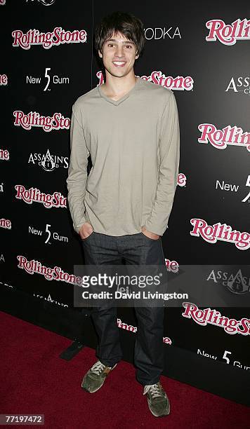 Actor Nicholas D'Agosto attends Rolling Stone Magazine's "Hot List" party at Crimson on October 4, 2007 in Hollywood, California.