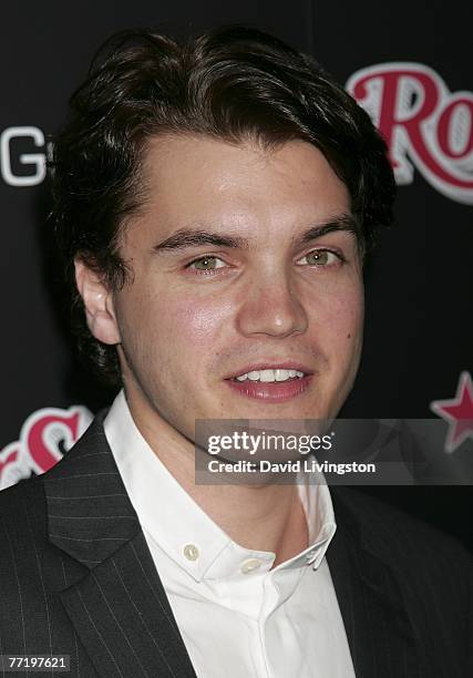 Actor Emile Hirsch attends Rolling Stone Magazine's "Hot List" party at Crimson on October 4, 2007 in Hollywood, California.
