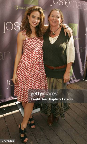 Josie Maran and her mother attend a brunch for the launch of Josie Maran Cosmetics on October 4, 2007 at the Wilshire Restaurant in Santa Monica,...