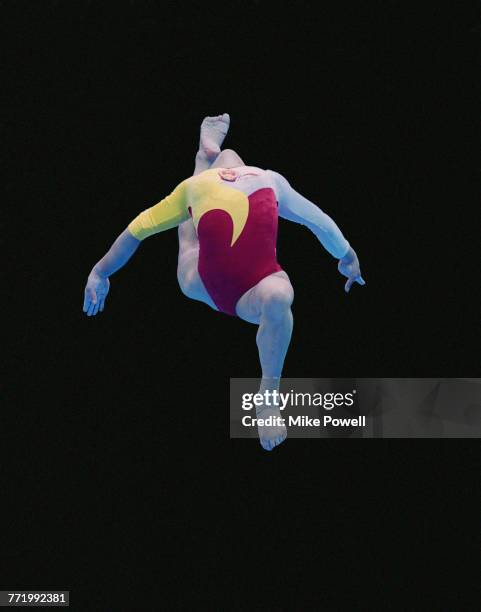 Liu Xuan of China competing in the Balance Beam event of the Women's artistic team all-around competition during the XXVI Summer Olympic Games on 23...