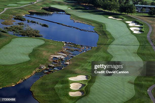 The par 5 7th hole at Valhalla Golf Club venue for the 2008 Ryder Cup Matches, on October 4, 2007 in Louisville, Kentucky