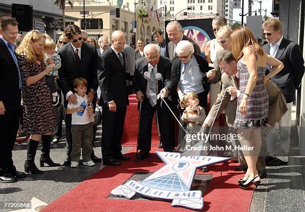 Jeff Parker, Carol Lief, Casey Wasserman, Jeffrey Katzenberg, Johnny Grant, Honorary Mayor of Hollywood, Edie Wasserman, Tom LaBonge, Los Angeles...